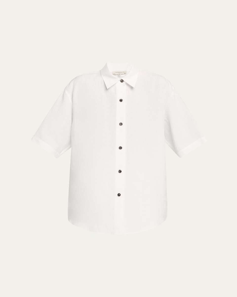 Oversized Button-Down Linen Shirt